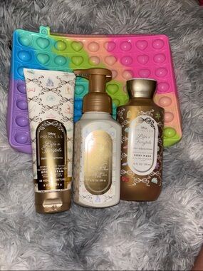 Bath & Body Works Life’s a Fairytale gift set & Rainbow Heart Pop-It Zip Pouch